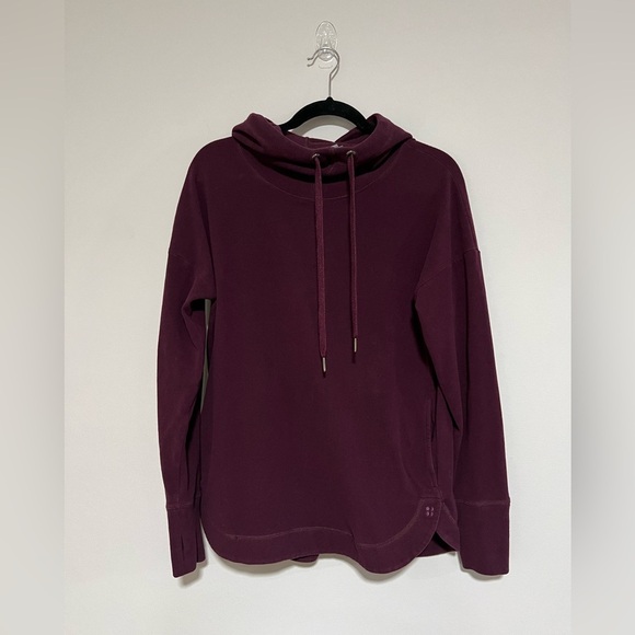 Sweaty Betty Escape Luxe Fleece Hoodie Funnel Pullover Size Medium (8-10) - Picture 1 of 11